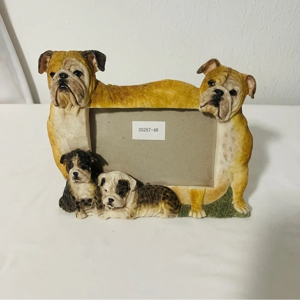 Charming Bulldog Family Picture Frame by Victorian Treasures Decorative Home